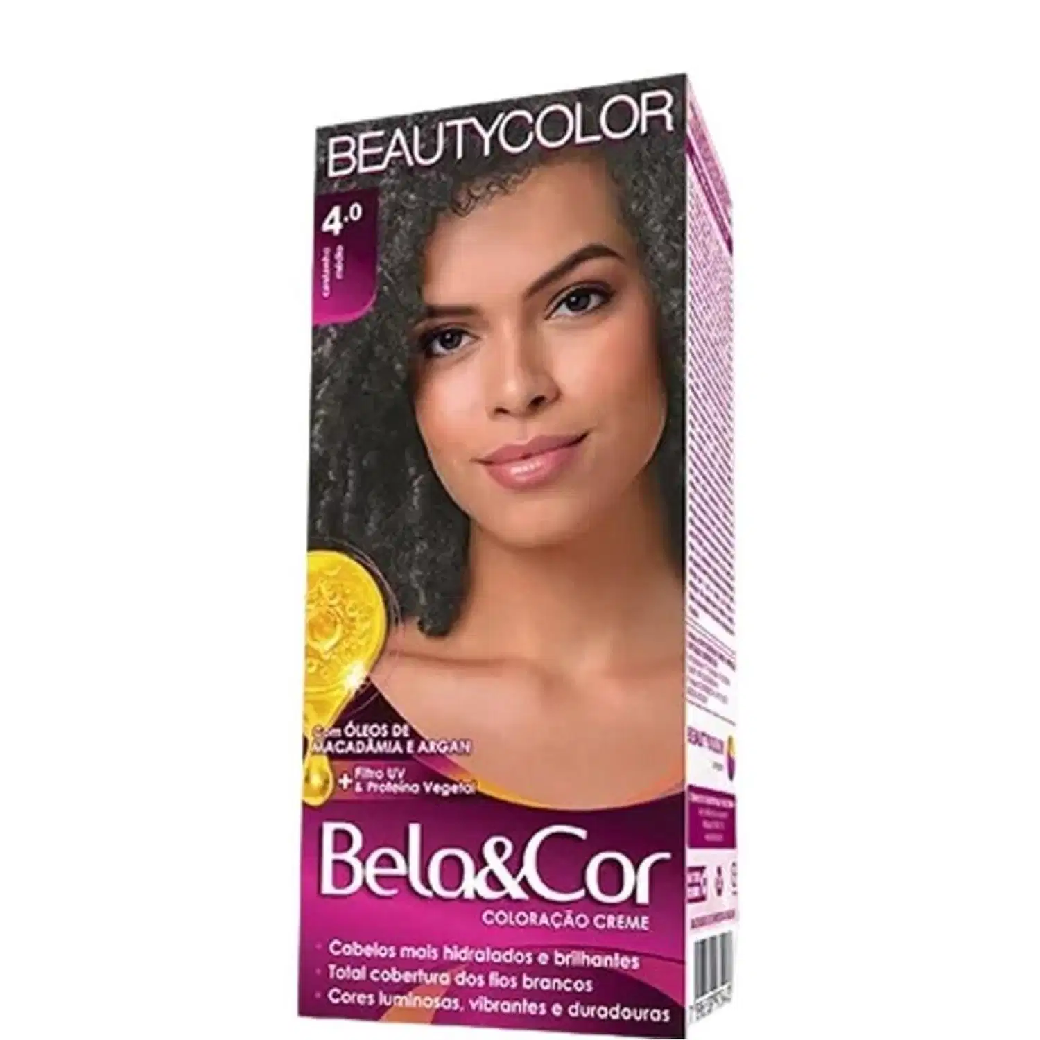 Tinta Beauty Color Coloração Bela&Cor Creme 4.0 Castanho Médio