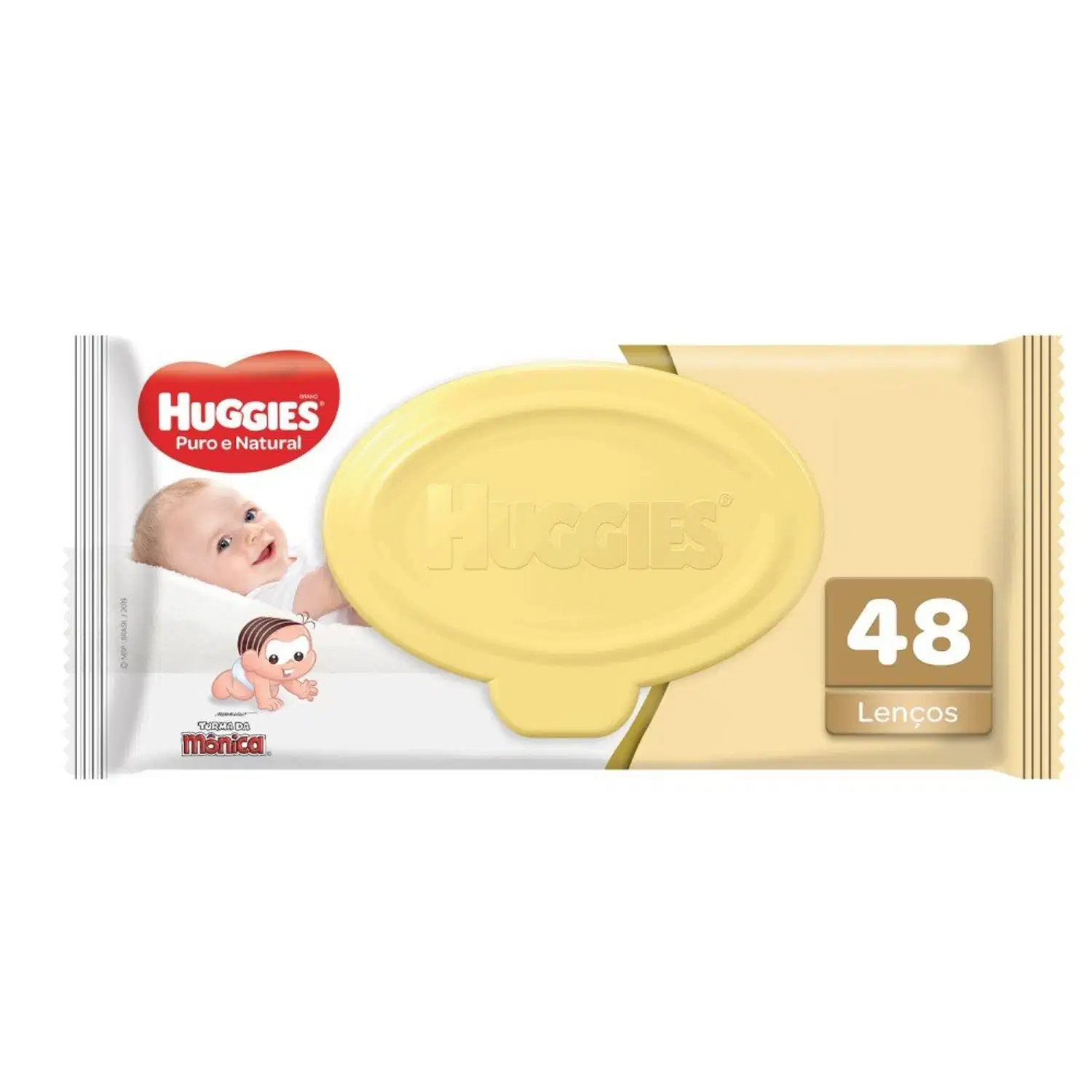 LENÇO UMEDECIDO HUGGIES PURO E NATURAL 48 UNIDADES