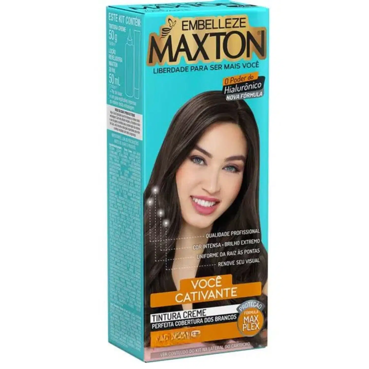 Maxton Louro Médio Acobreado Intenso 7.44 - Tintura Creme 158g