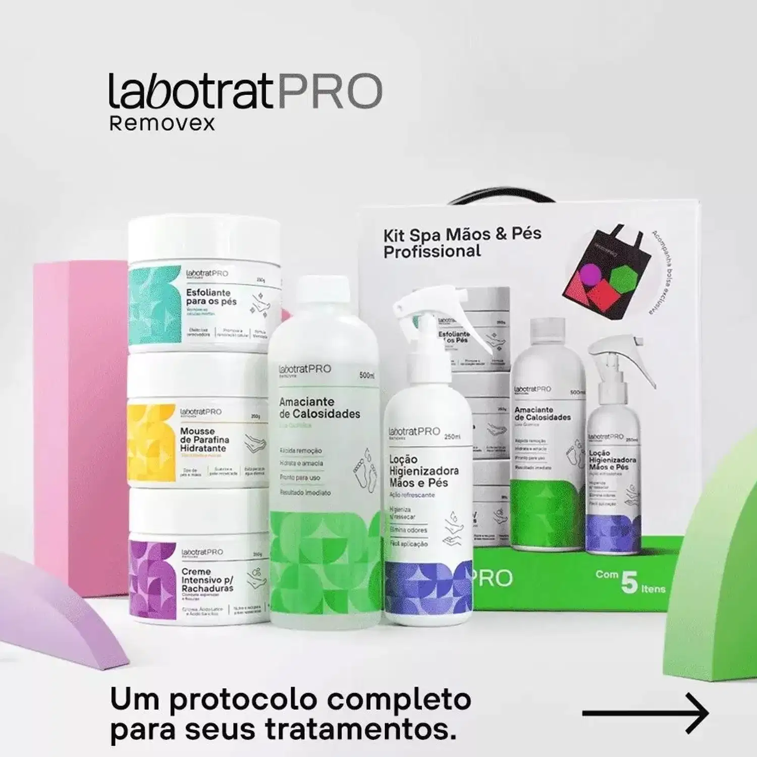 KIT SPA MAOS E PES C/ 5 ITENS LABOTRAT PRO