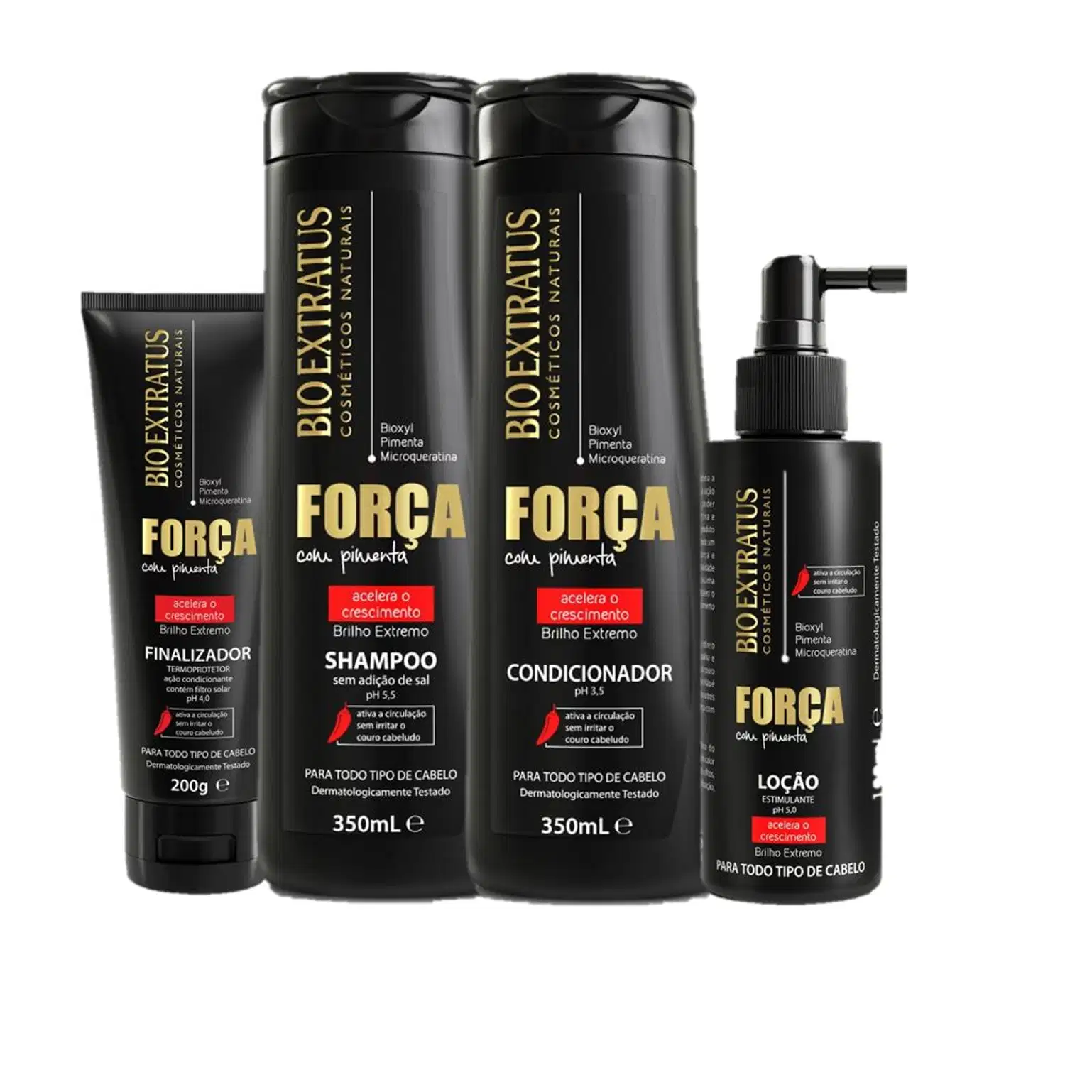 Kit Bio Extratus Força com Pimenta (4 Produtos)