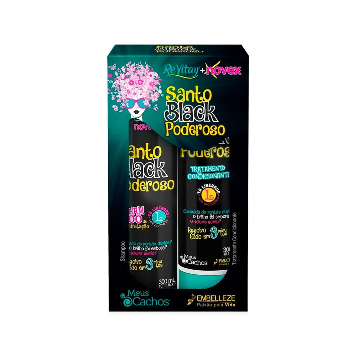 Kit Embelleze Novex Santo Black Poderoso (2 Produtos)