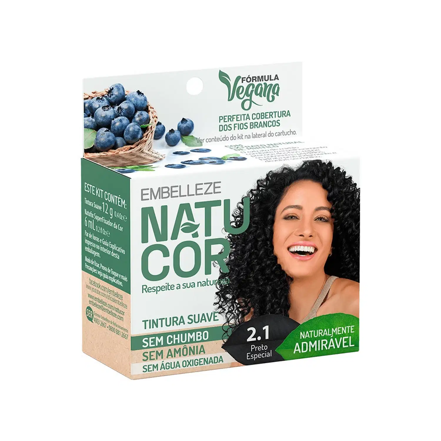Embelleze Natucor 2.1 Preto Especial - Coloração 18g