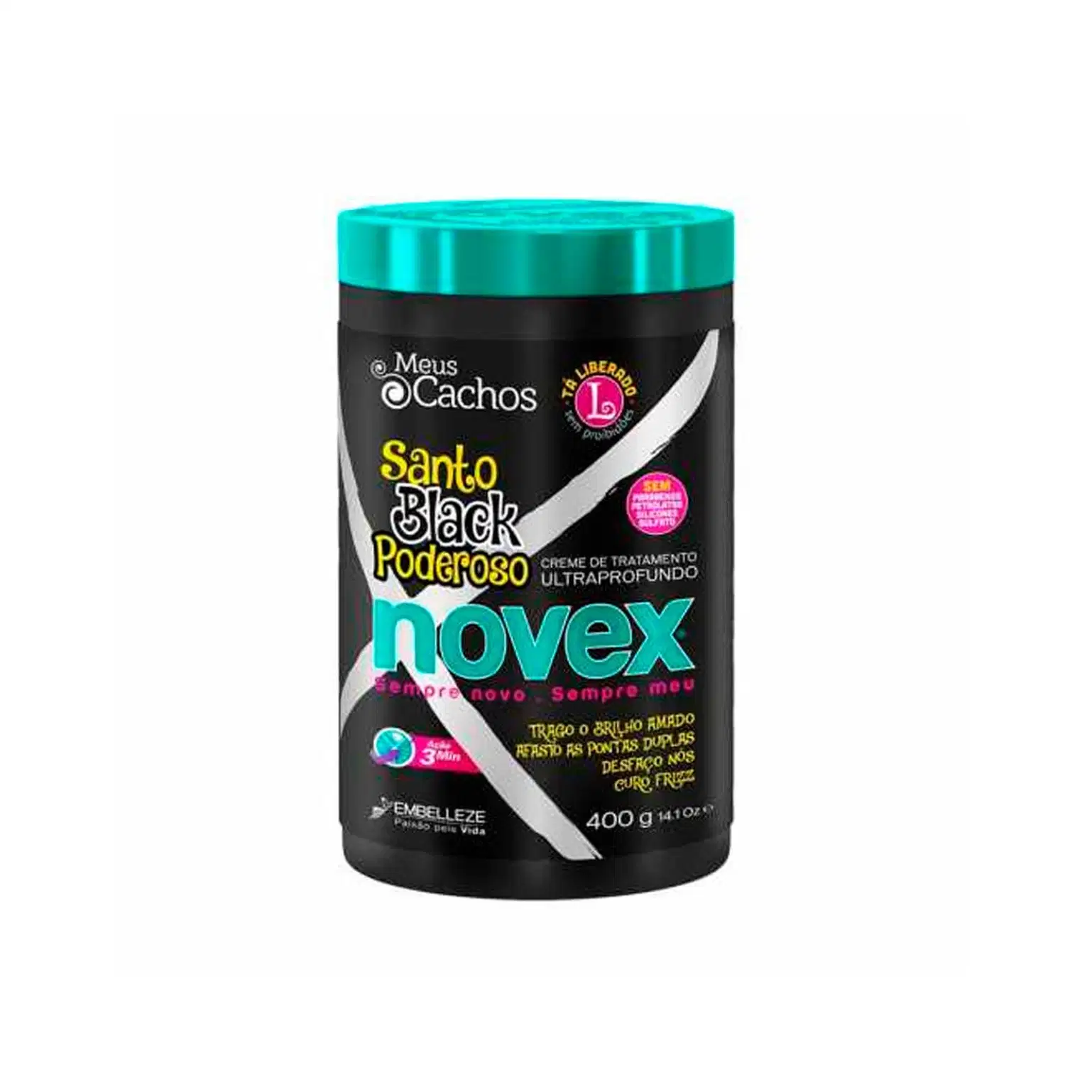 Embelleze Novex Santo Black Poderoso - Creme de Tratamento 400g