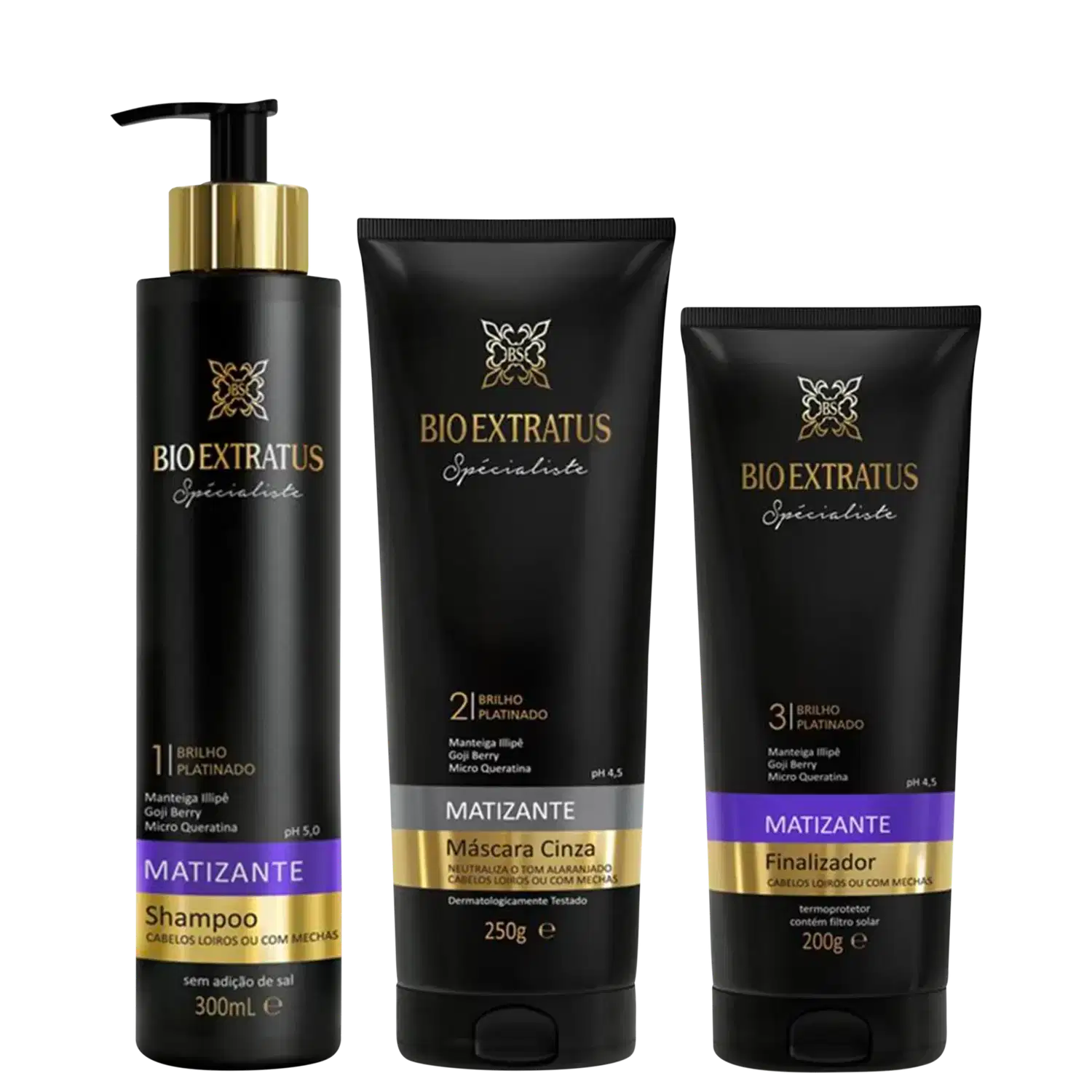 Kit Bio Extratus Spécialiste Matizante Cinza (3 Produtos)