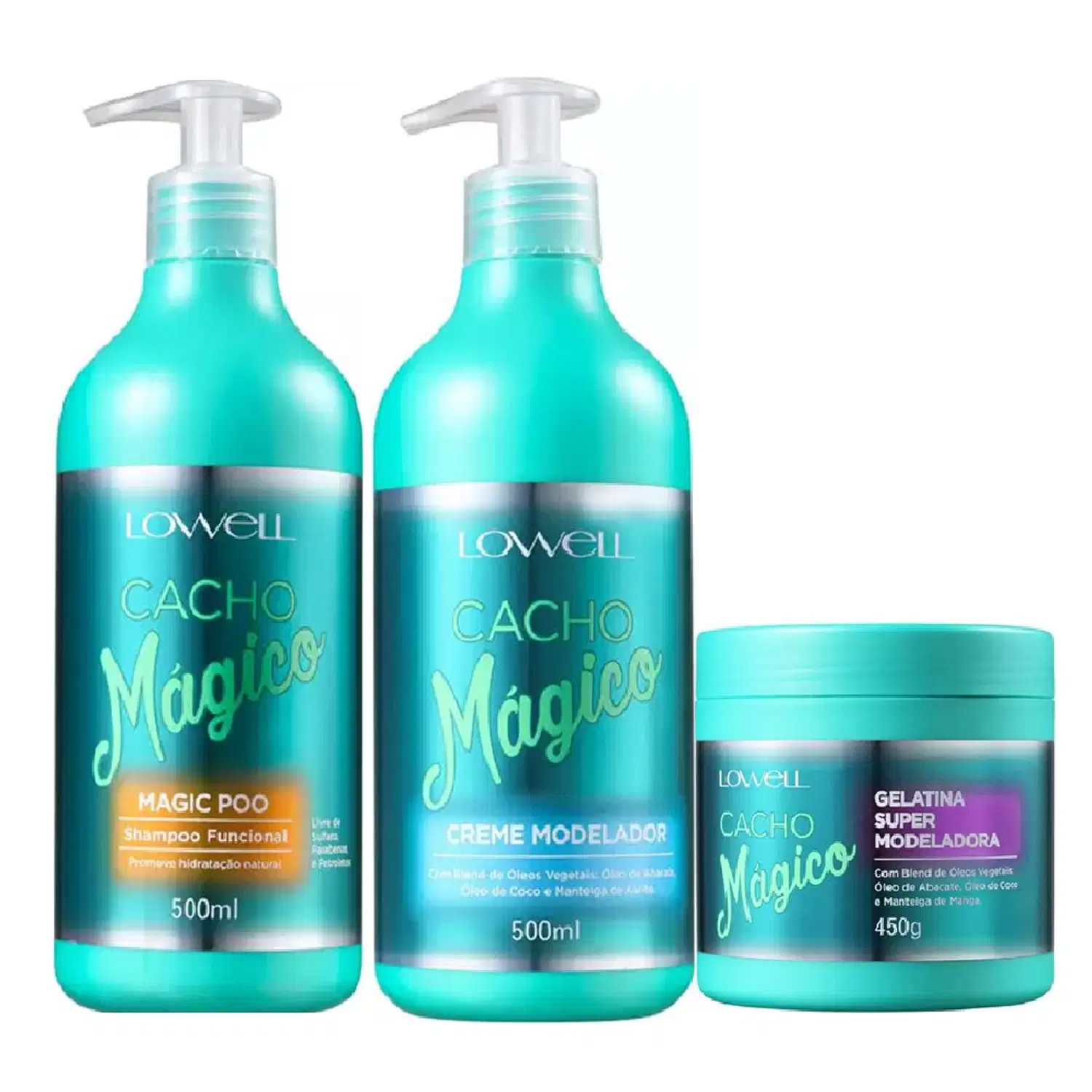 Kit Lowell Cacho Mágico Salon Trio (3 Produtos)