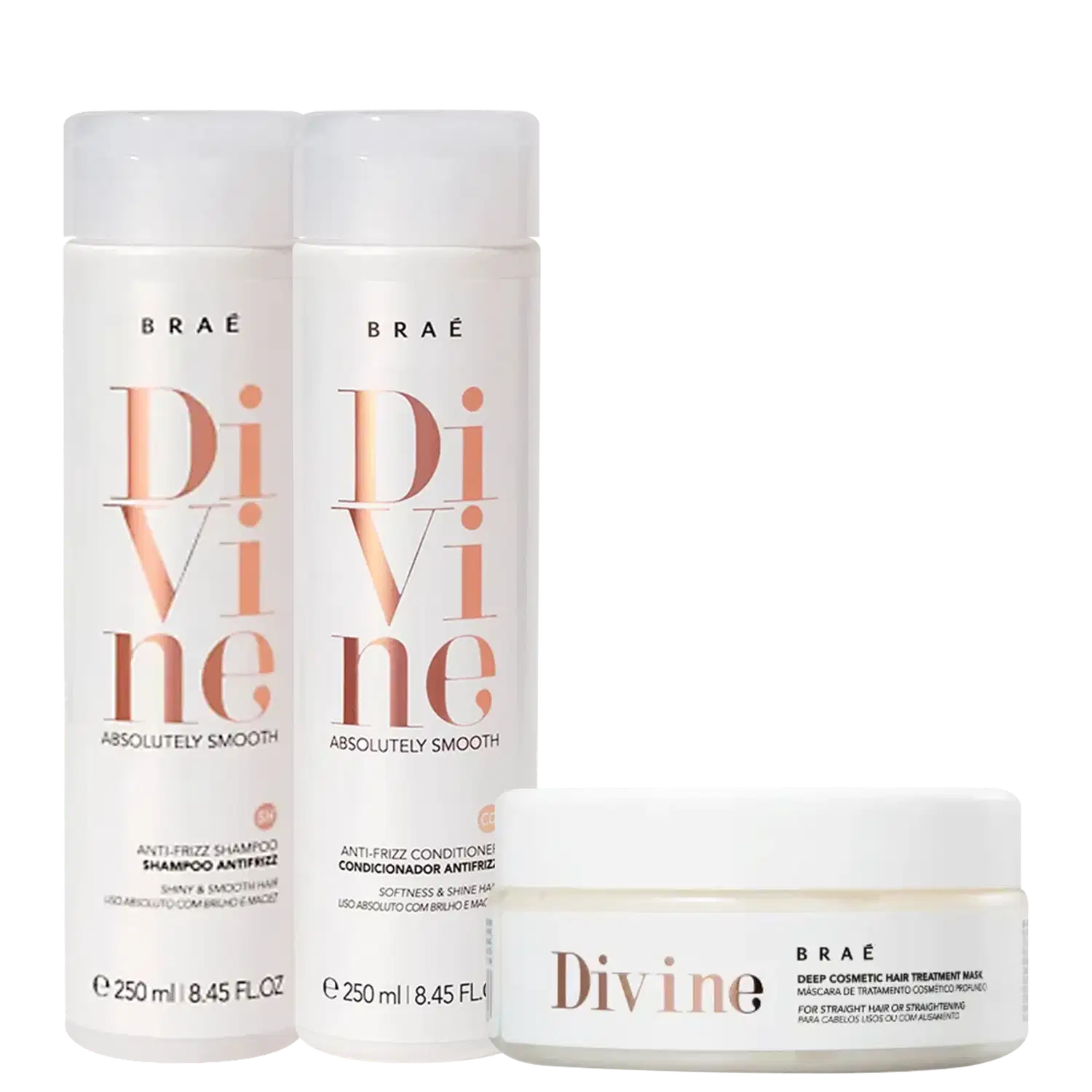 Kit Braé Divine Shampoo Condicionador e Mascara