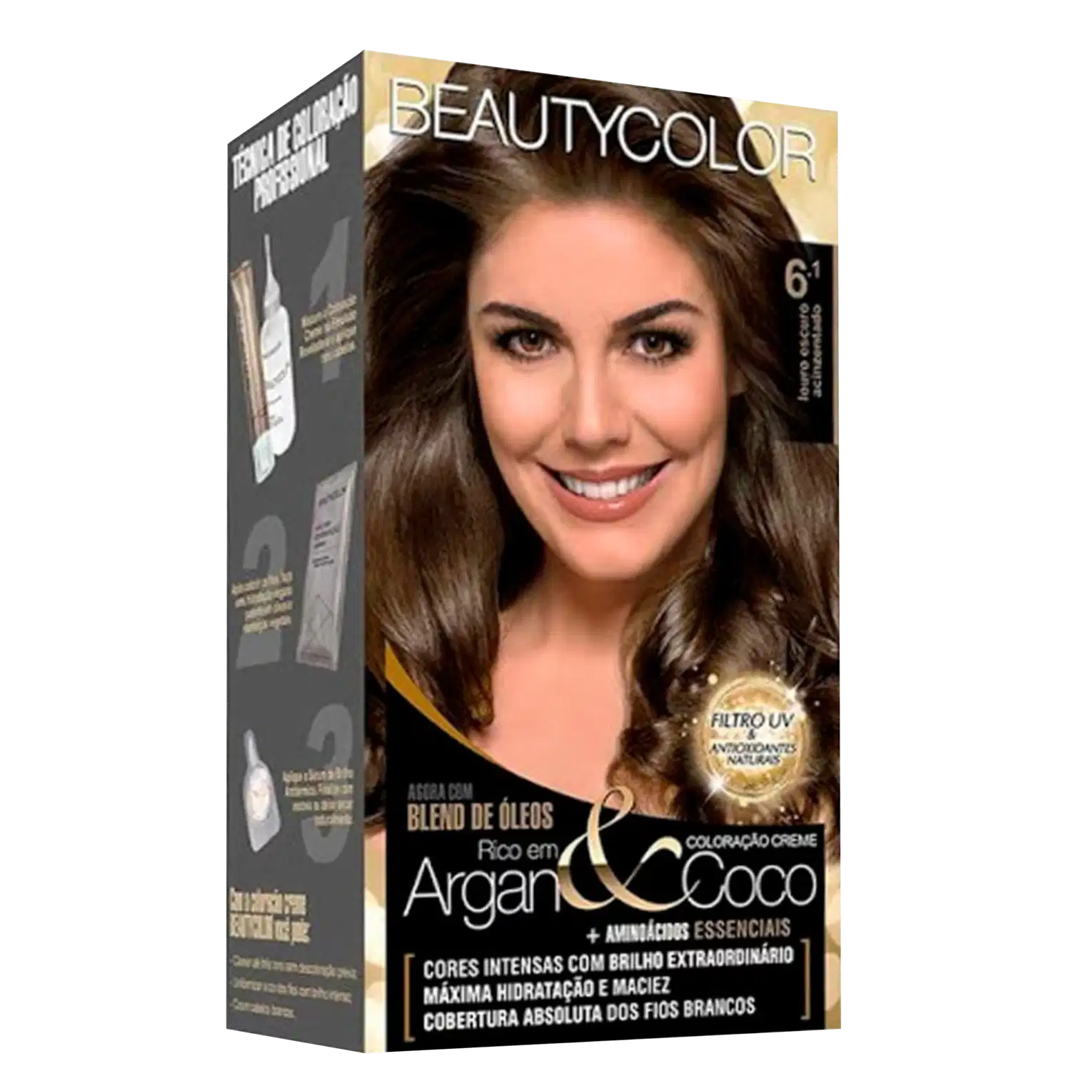 BeautyColor 6.1 Louro Escuro Acinzentado - Coloração Permanente