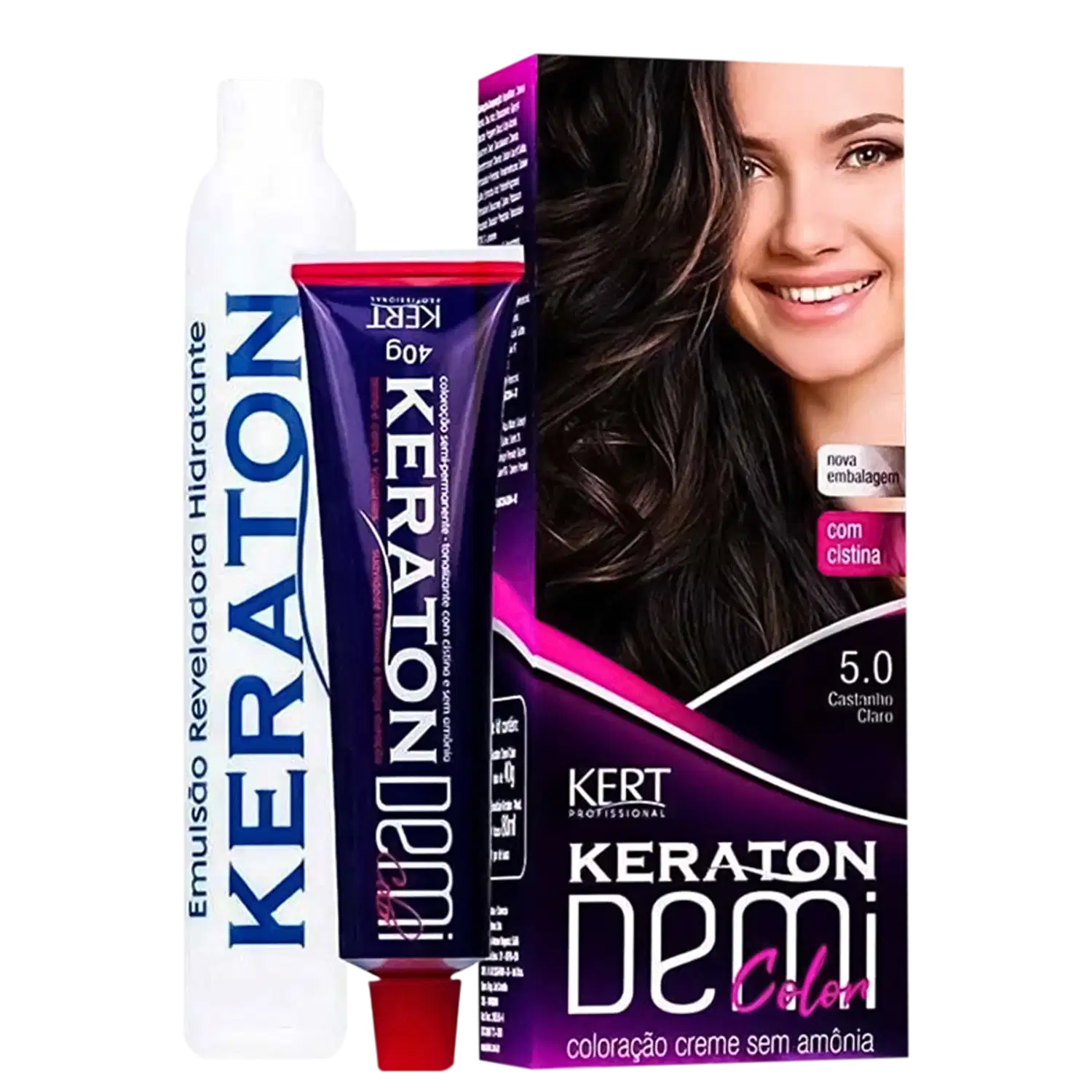 Keraton Demi Color 5.0 Castanho Claro - Tonalizante 40g