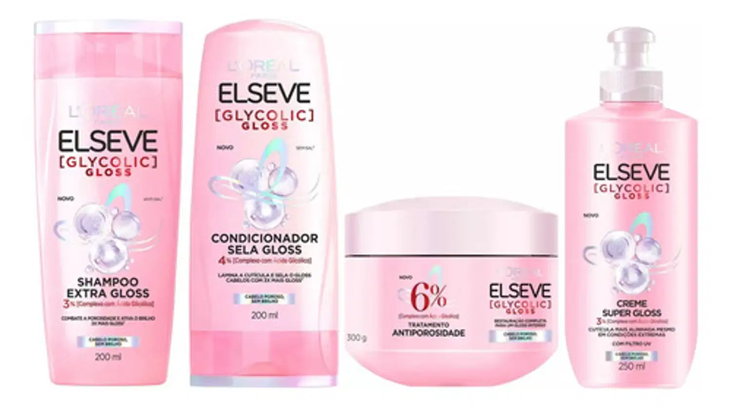 Kit Cabelos Extra Brilho - Glycolic Gloss L'oréal Elseve
