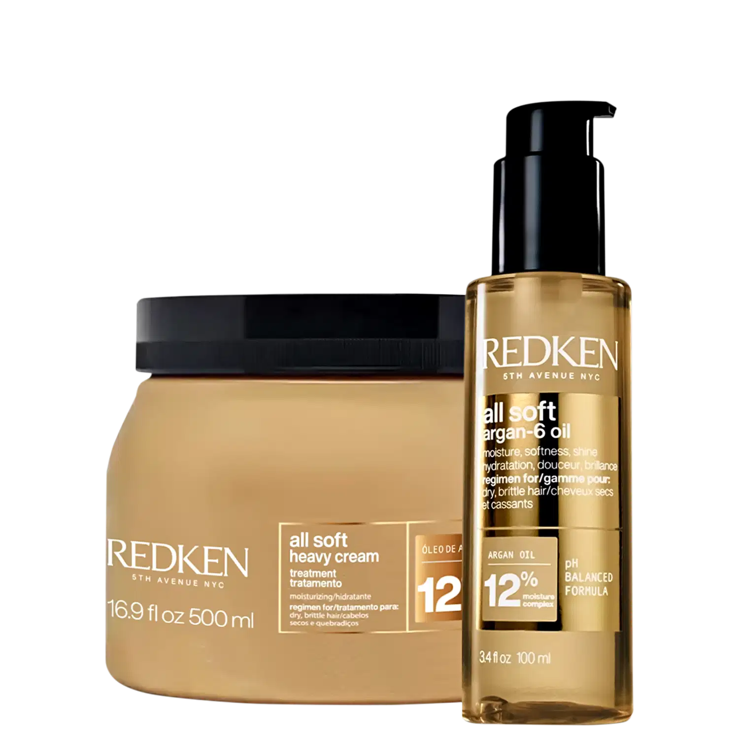 Kit Redken All Soft Máscara e Óleo Capilar (2 produtos)