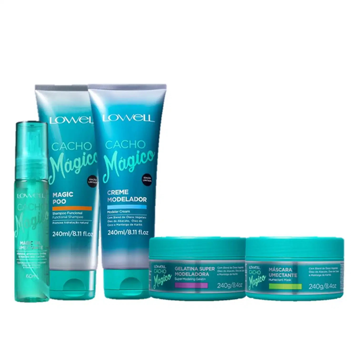 Kit Lowell Cacho Mágico Modelador (5 Produtos)
