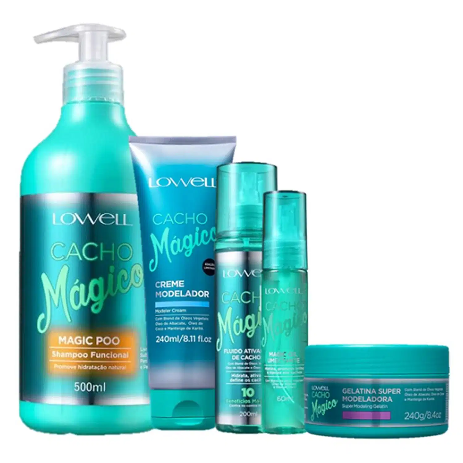 Kit Lowell Cacho Mágico Super Definição Mix (5 Produto)