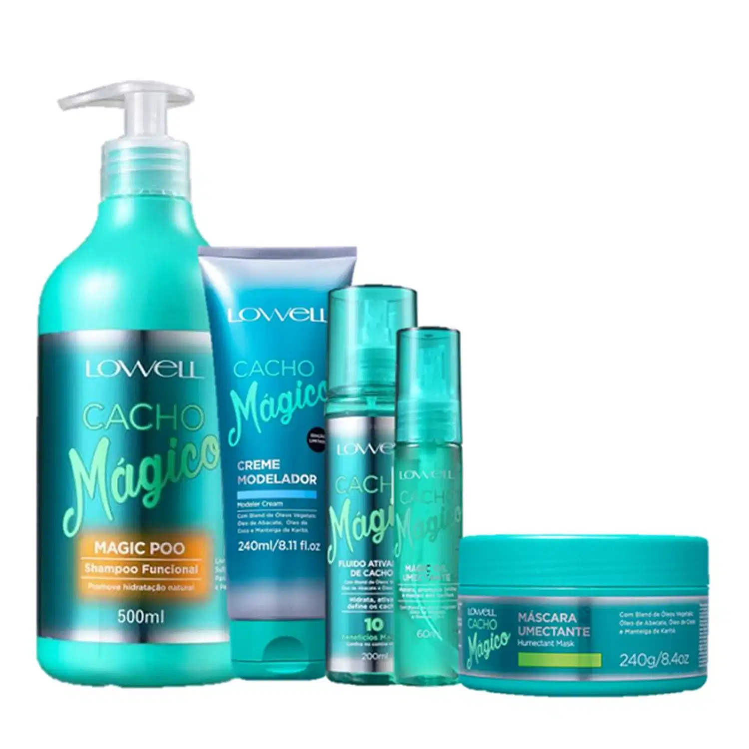Kit Lowell Cacho Mágico Super Acabamento Mix (5 Produtos)
