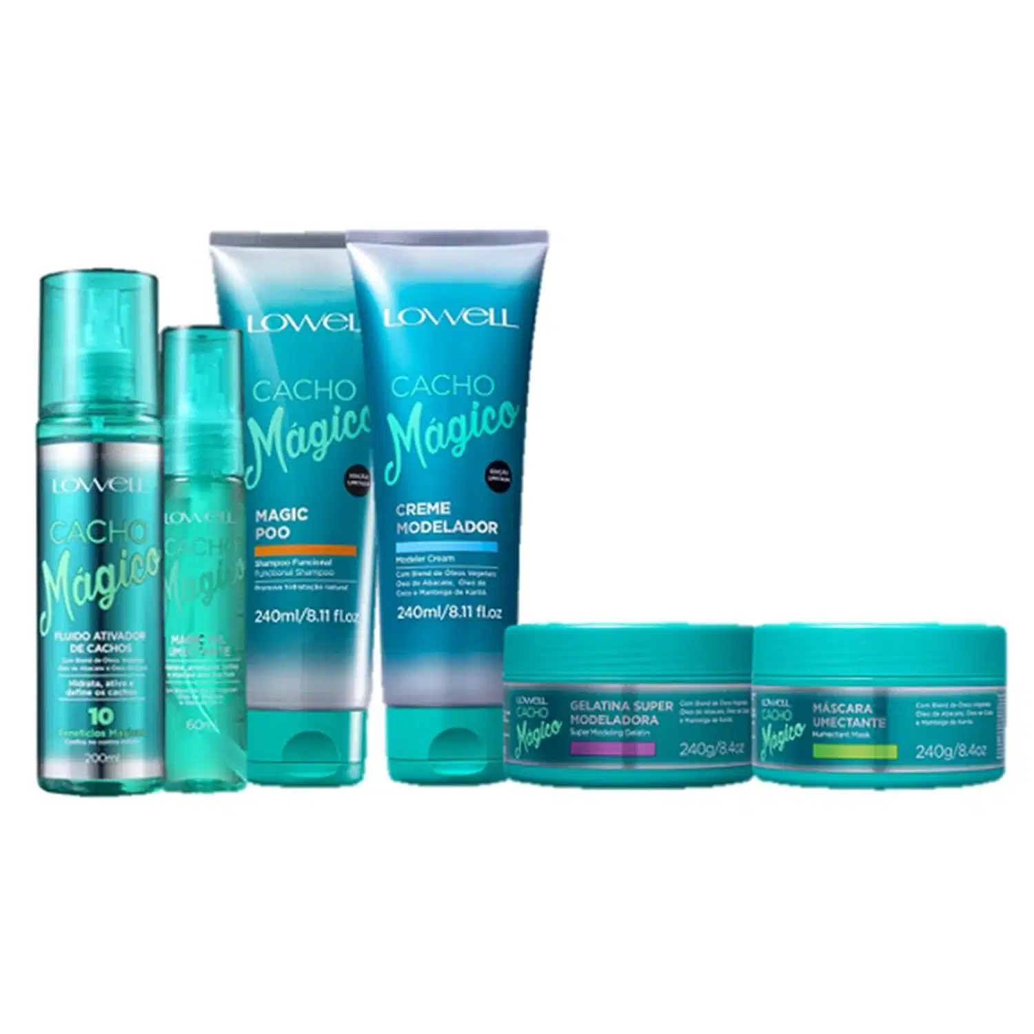 Kit Lowell Cacho Mágico Super (6 Produtos)