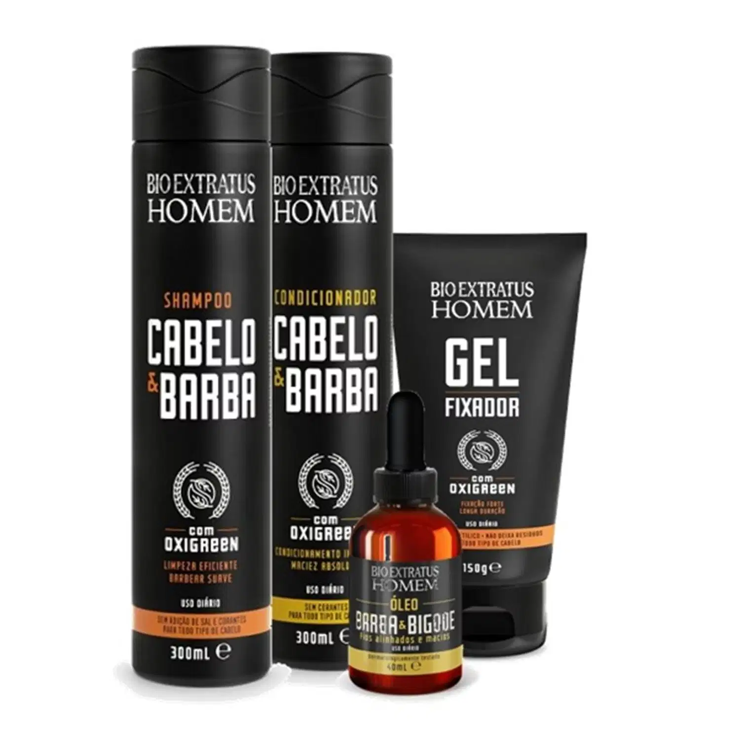 Kit Bio Extratus Homem Cabelo & Barba (4 Produtos)