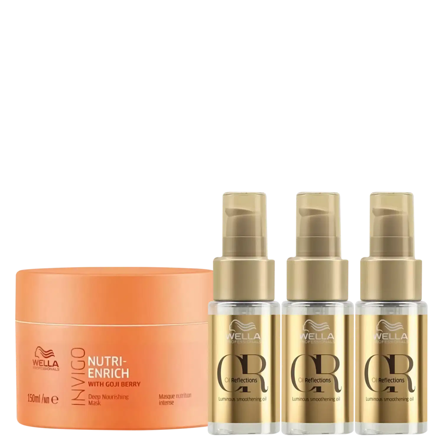 Kit Wella Professionals Plus Nutri-Enrich Mask Oil (4 Produtos)