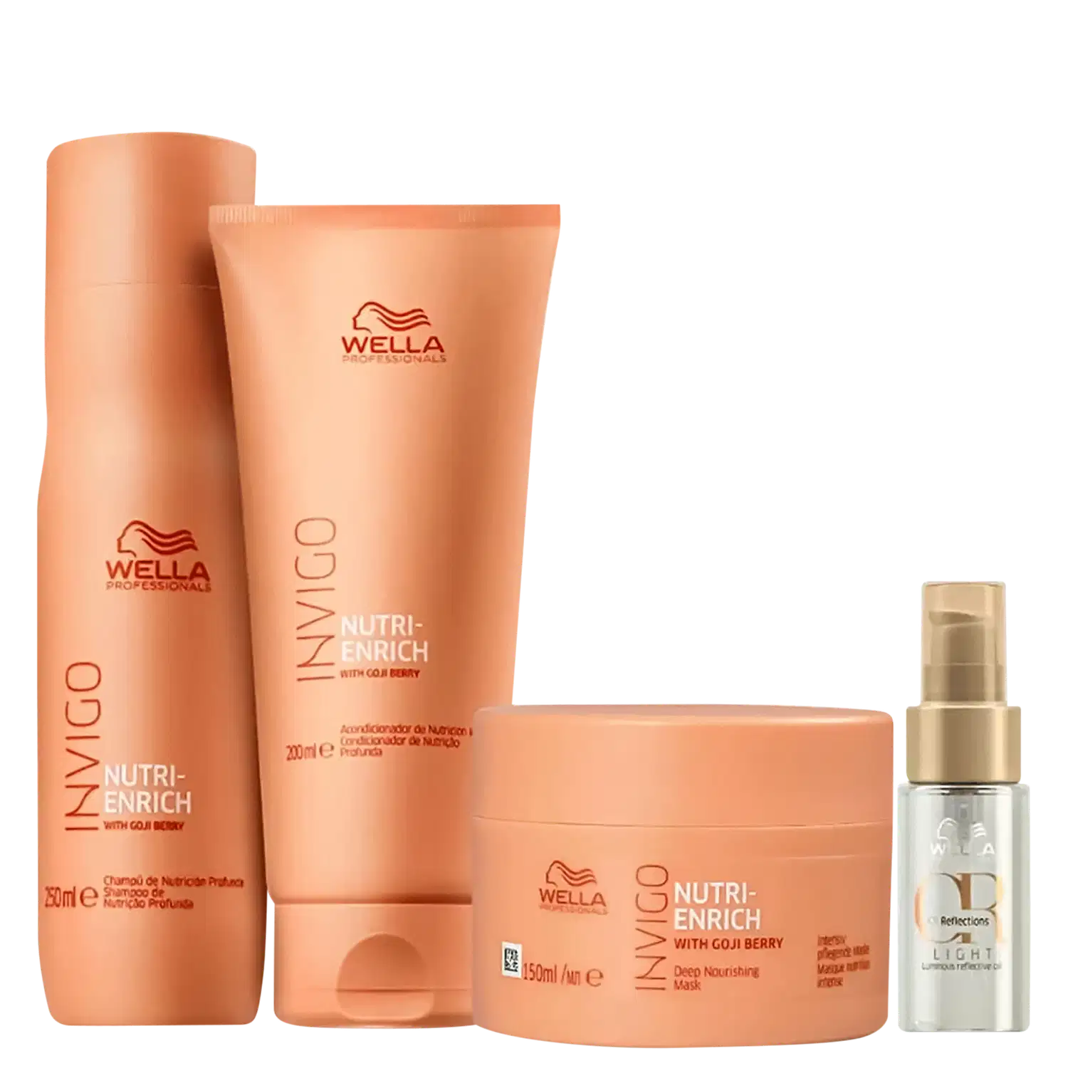Kit Wella Professionals Invigo Nutri-Enrich Reflections Oil Light (4 Produtos)
