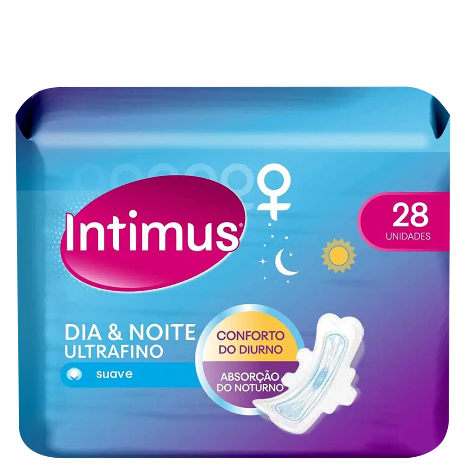 Intimus Ultrafino Dia e Noite Suave - Absorvente com Abas (28 Unidades)