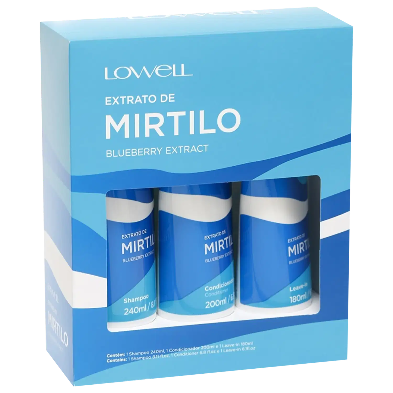 Kit Lowell Extrato de Mirtilo Home Care Trio (3 Produtos)