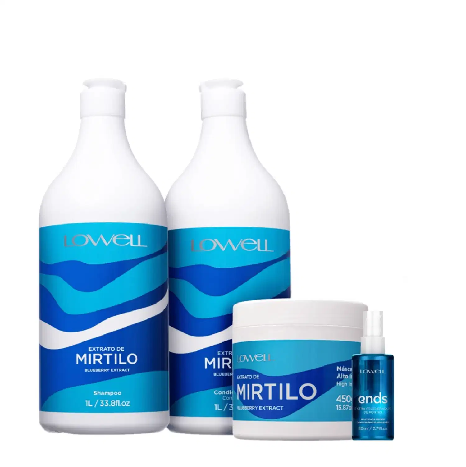 Kit Lowell Extrato de Mirtilo Salon Regenerador (4 Produtos)