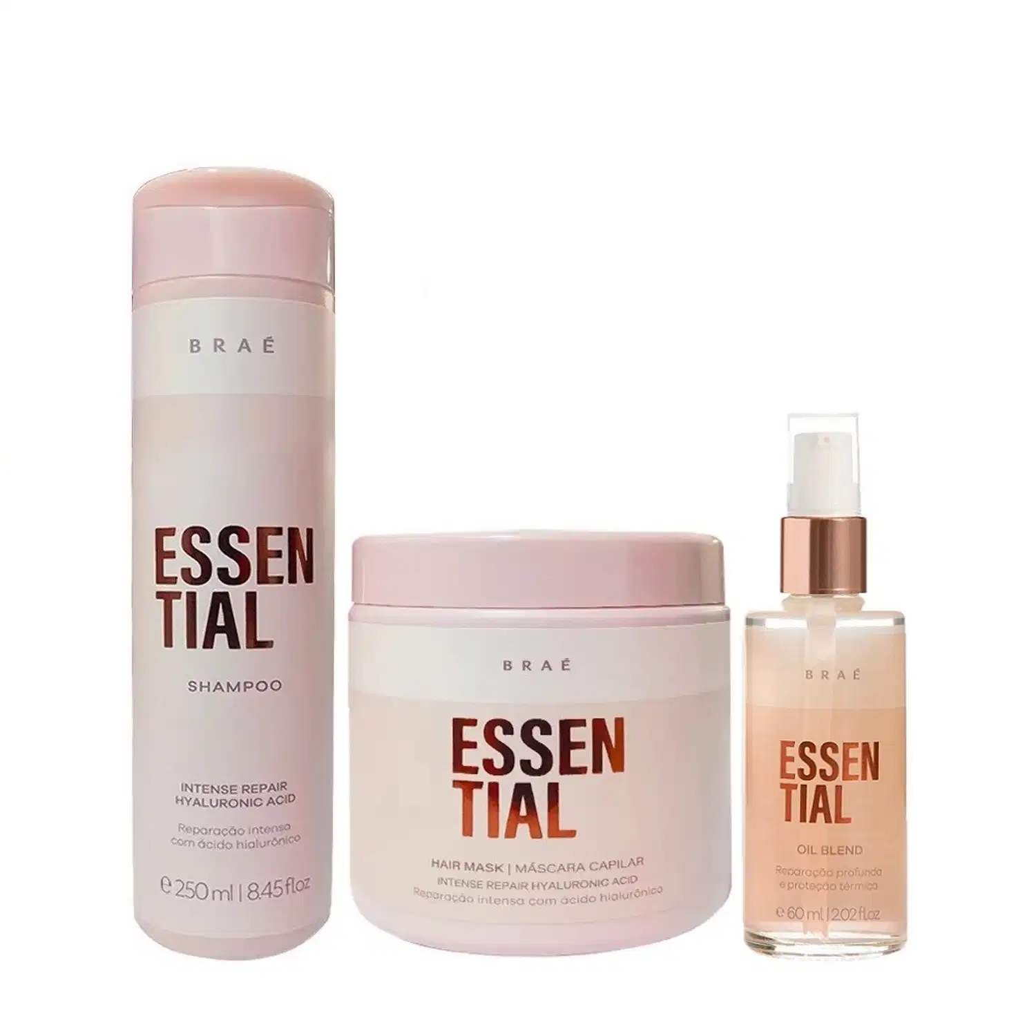 Kit Braé Essential Cuidado Essencial Trio Full (3 Produtos)