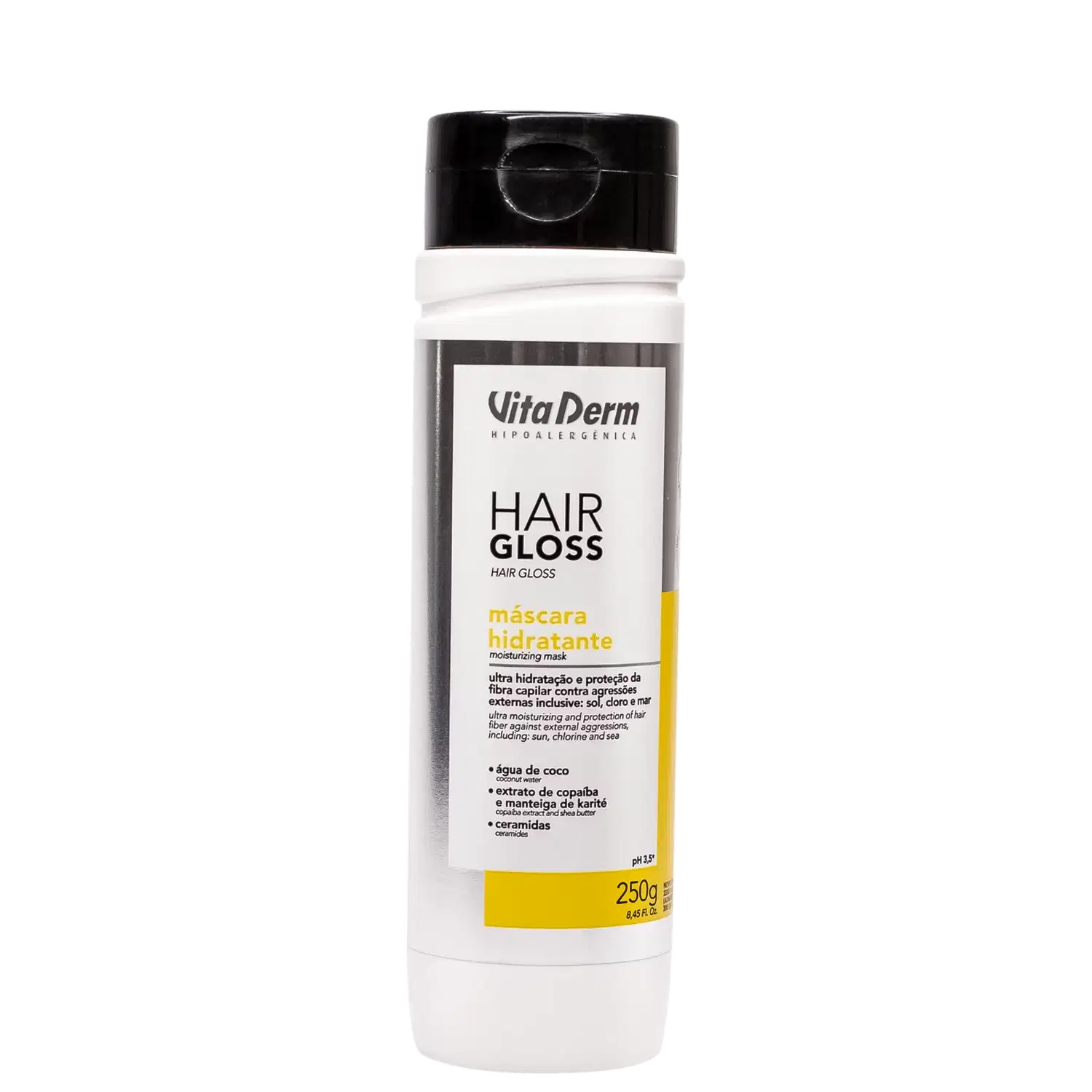 Vita Derm Hair Gloss - Máscara Capilar 250g — foto 2