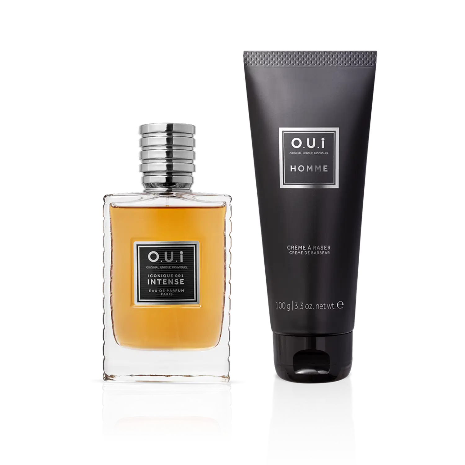 Combo Iconique 001 Intense Eau de Parfum 75 ml + Creme de Barbear Homme 100g