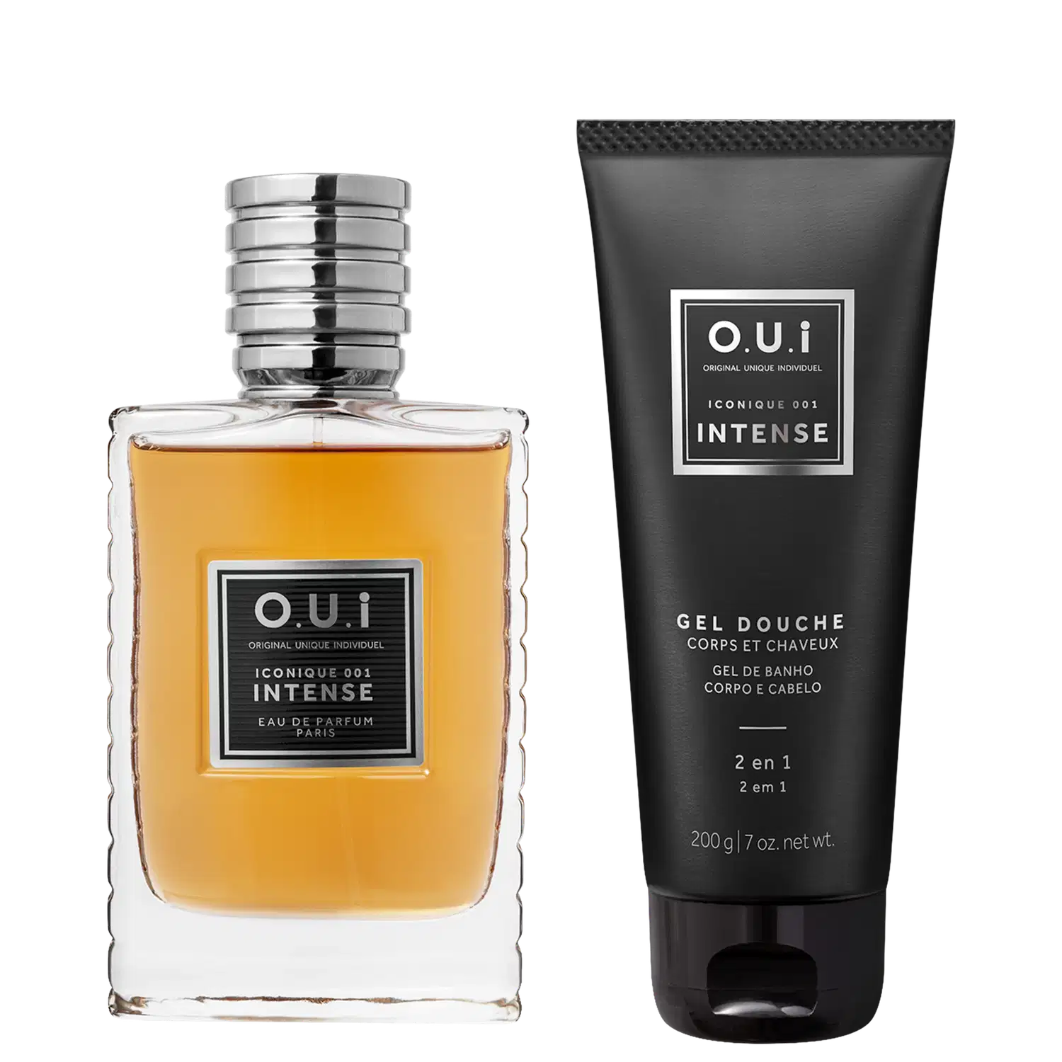 Combo Iconique 001 Intense: Eau De Parfum 75ml + Gel de Banho Corpo e Cabelo 2 em 1 200g