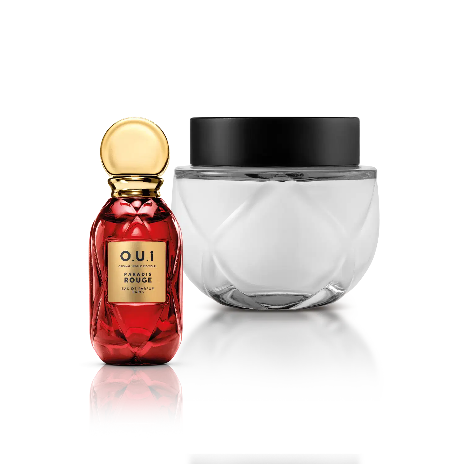 Combo O.U.i Paradis Rouge: Crème Riche 200g + Eau de Parfum 30ml