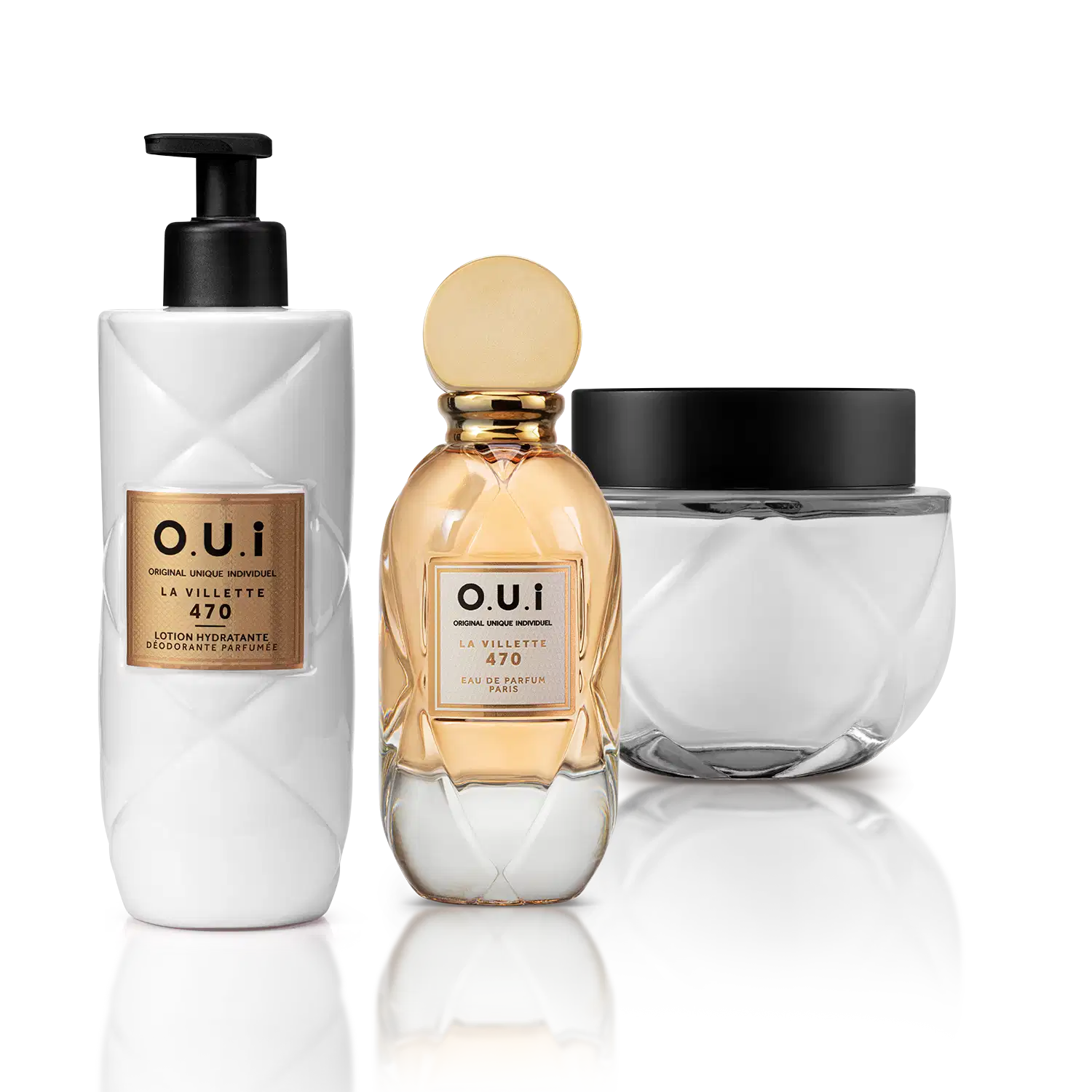 Combo O.U.i La Villette 470: Crème Riche 200g + Loção Corporal 400ml + Eau de Parfum Feminino 75ml