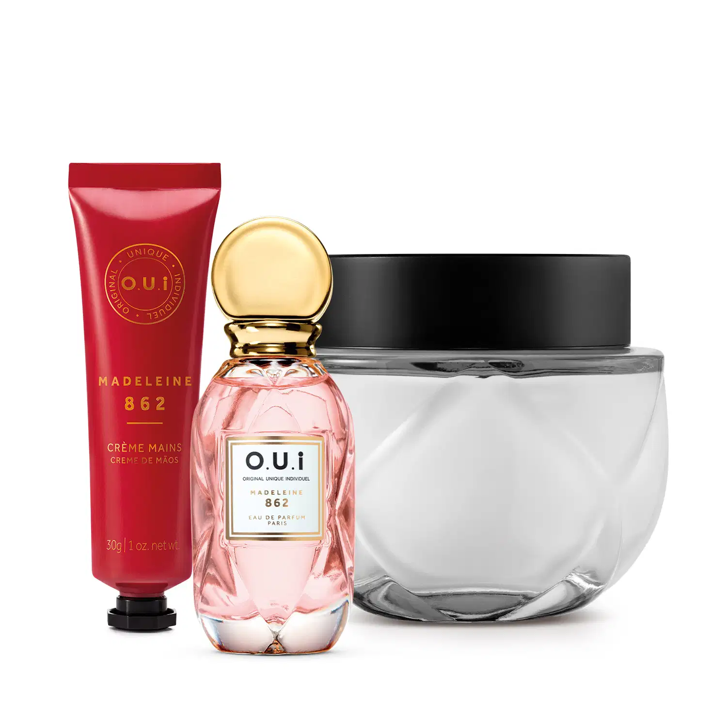 Combo O.U.i Madeleine 862: Eau de Parfum 30ml + Hidratante Desodorante Crème Riche 200G + Creme De Mãos 30g