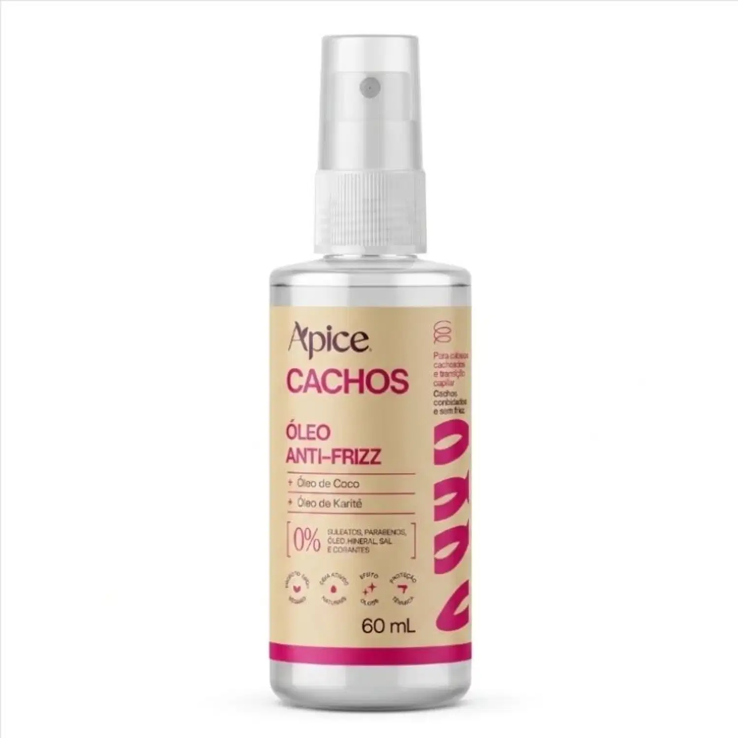 Óleo Nutritivo Anti Frizz Cachos Apice 60ml — foto 2