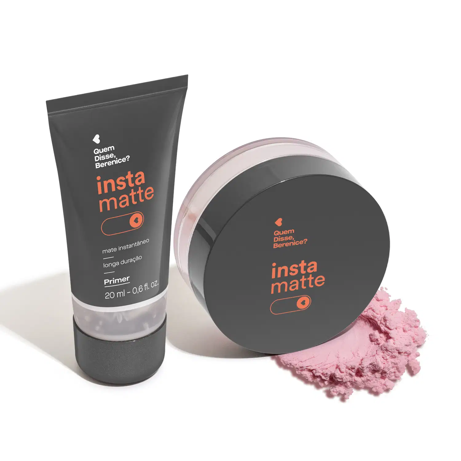 Kit Quem Disse, Berenice? Instamatte Primer + Pó Solto Translúcido Roselelê  (2 Produtos)