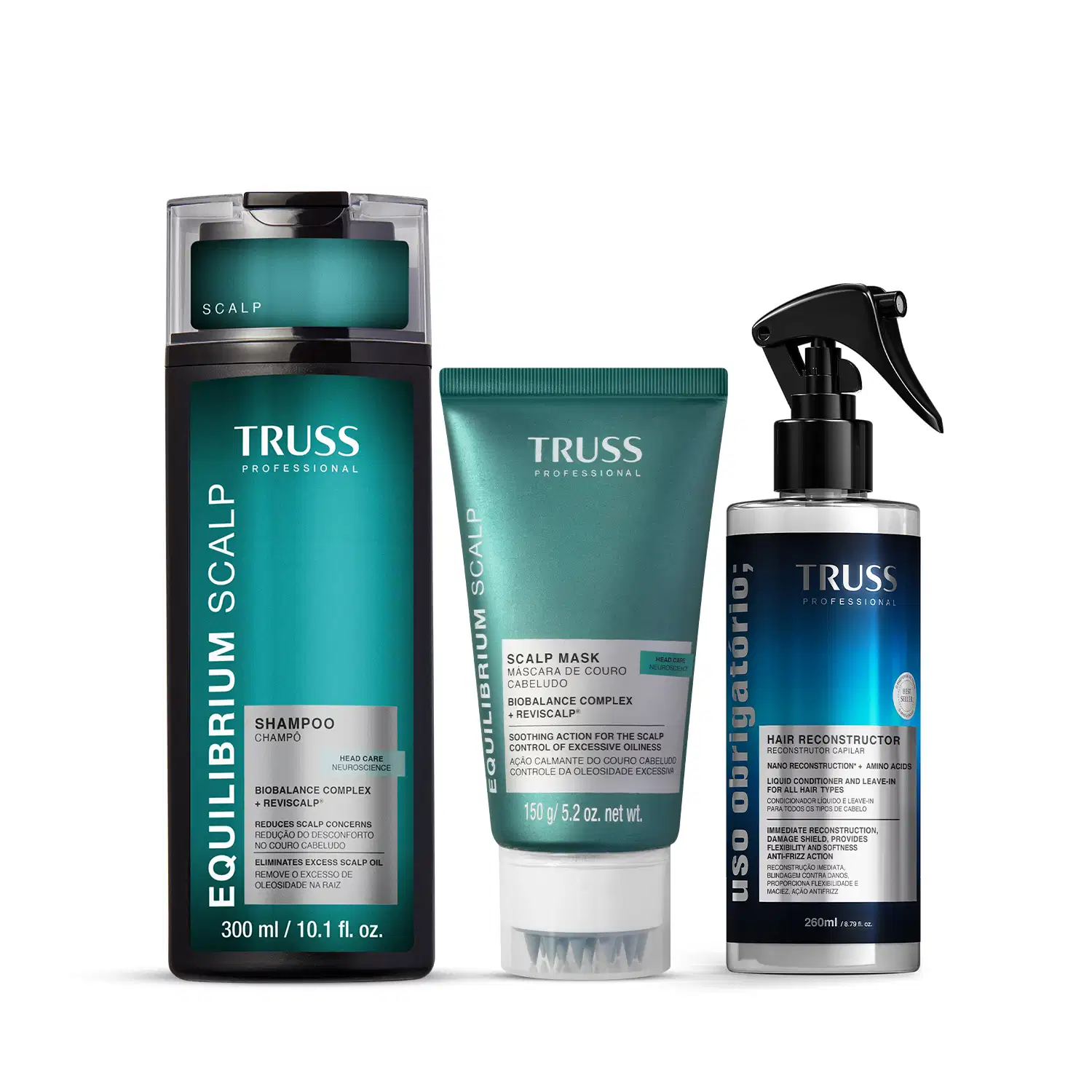 Kit TRUSS Equilibrium Scalp Uso Obrigatório; Trio (3 Produtos)