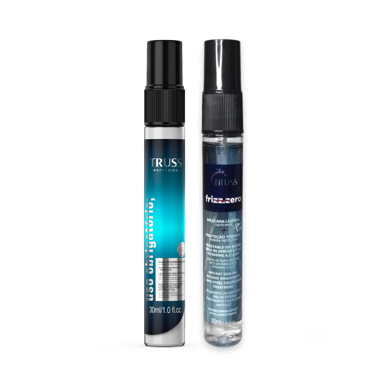 Combo Truss Travel Size: Spray Uso Obrigatório; 30ml + Máscara Líquida Frizz Zero; 30ml