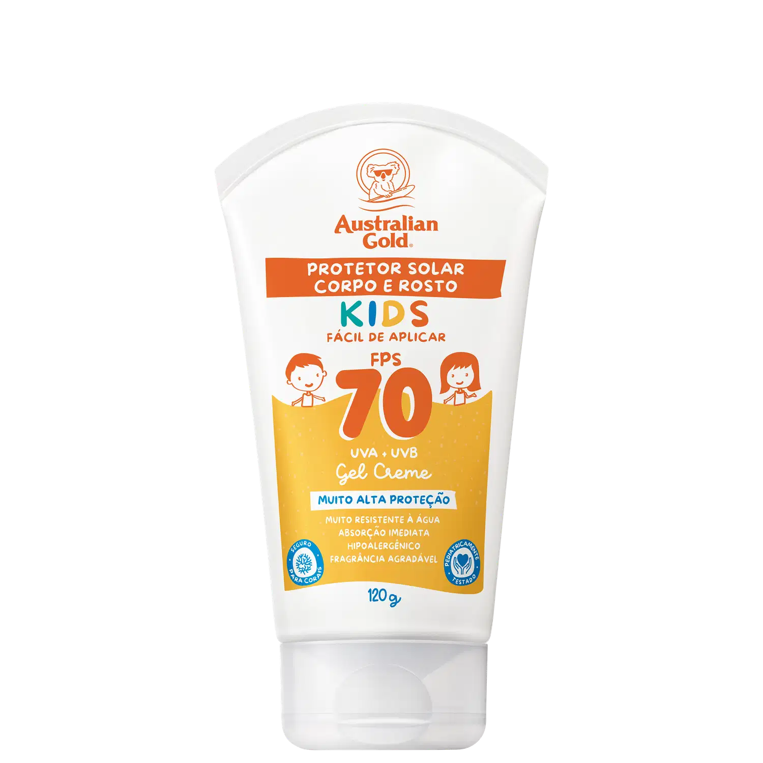 Australian Gold Kids FPS 70 - Protetor Solar Corporal 120g