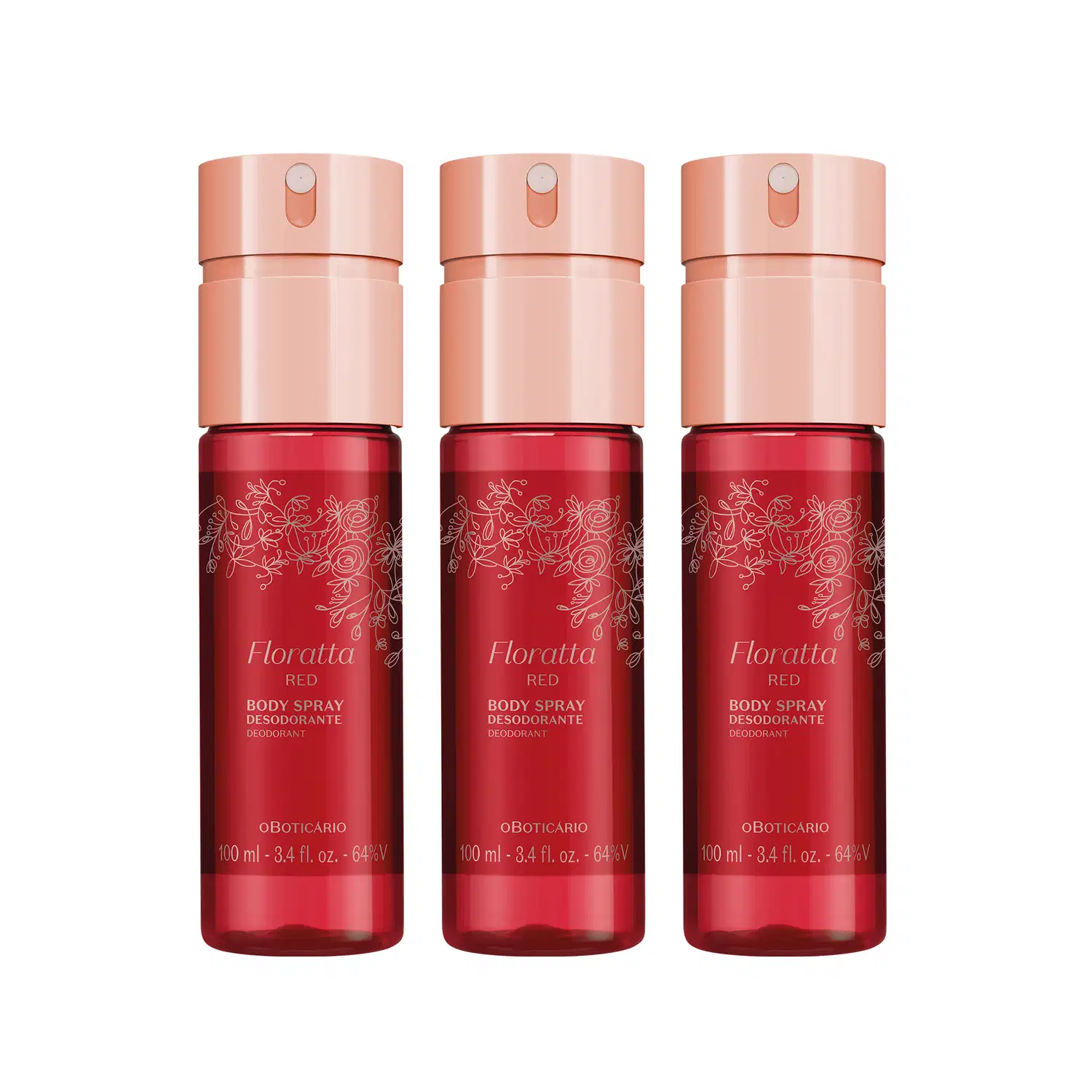 Combo o Boticário Body Spray Floratta (3 unidades)
