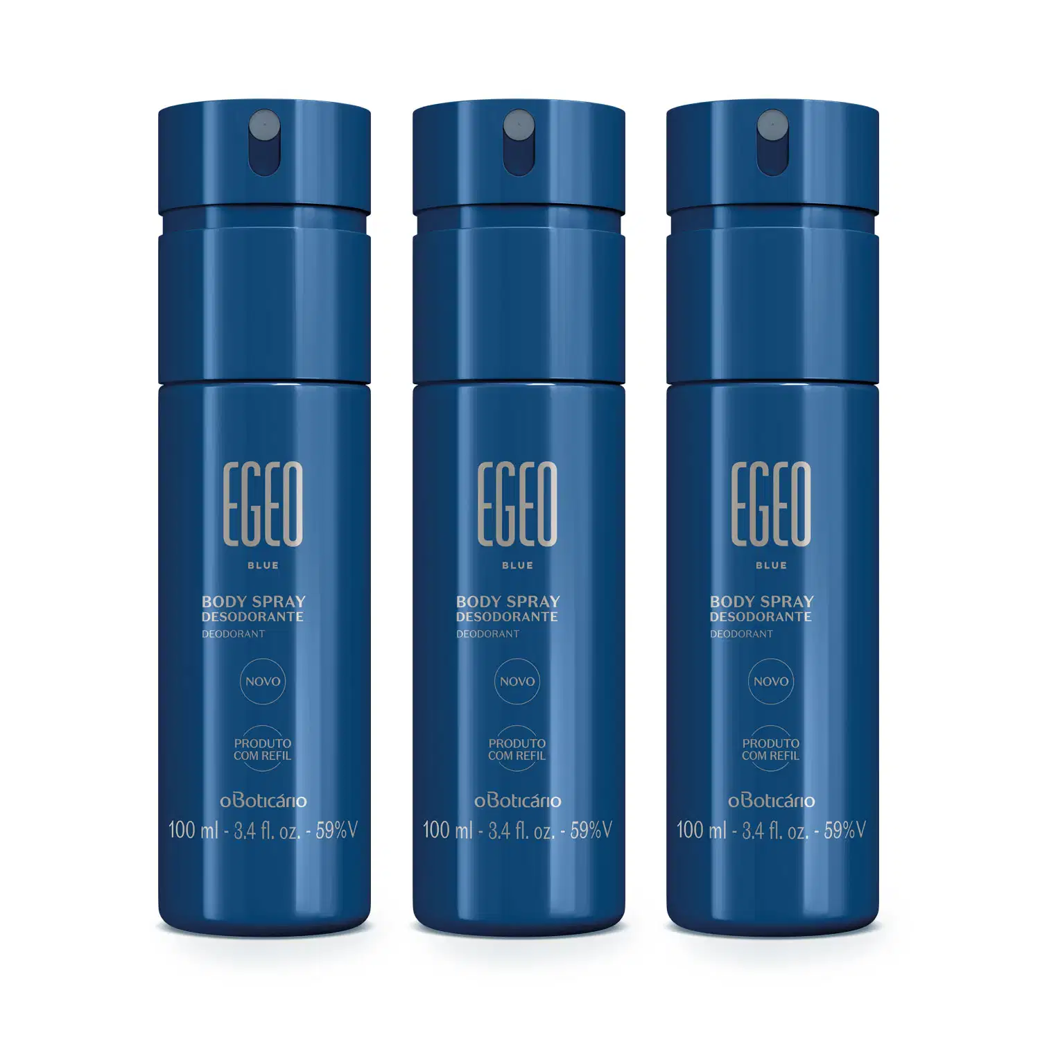 Combo Egeo Blue: Body Spray Desodorante 100ml (3 unidades)
