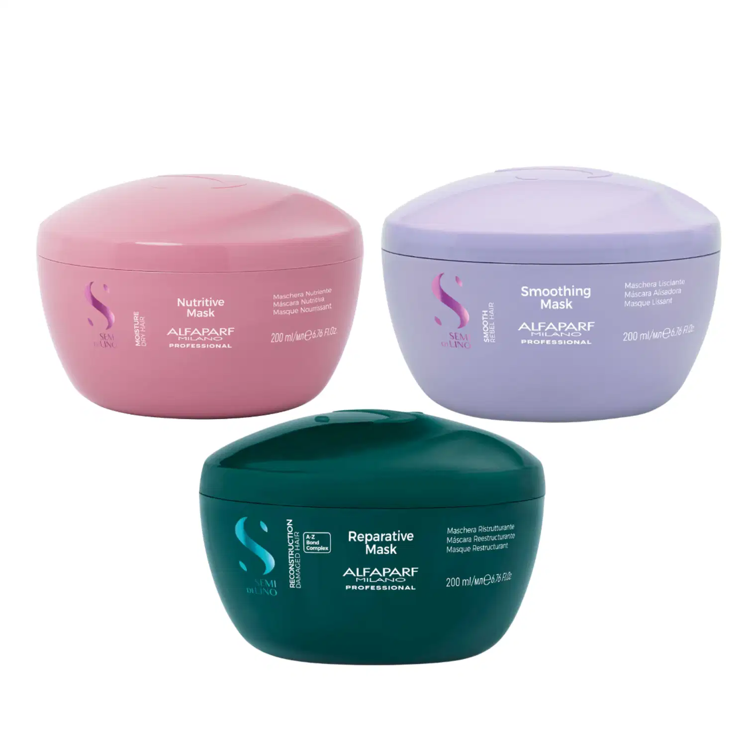 Kit Cronograma Capilar Alfaparf Semi Di Lino Anti Frizz Pequeno