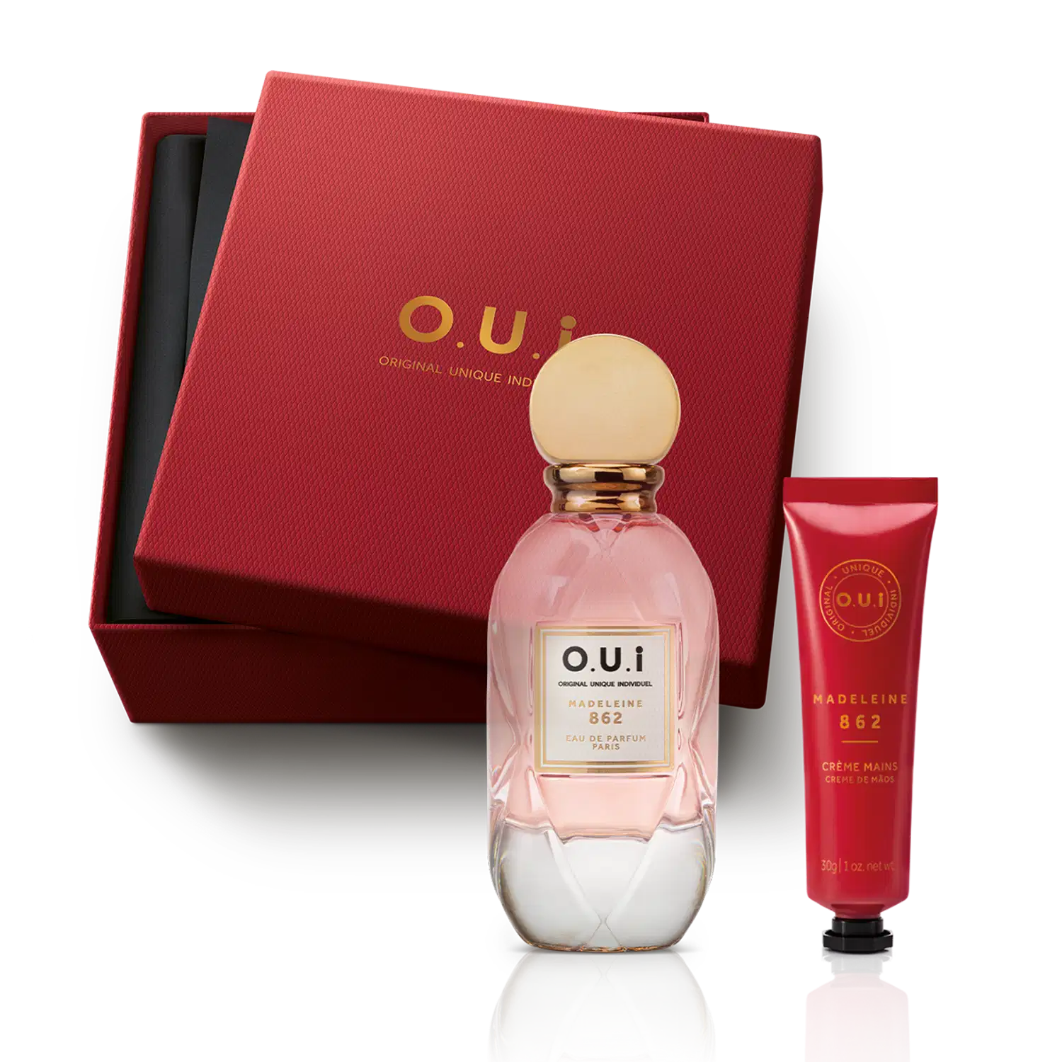 Combo Madeleine 862: Eau De Parfum 75ml + Creme Para Mãos 30g + Caixa De Presente M