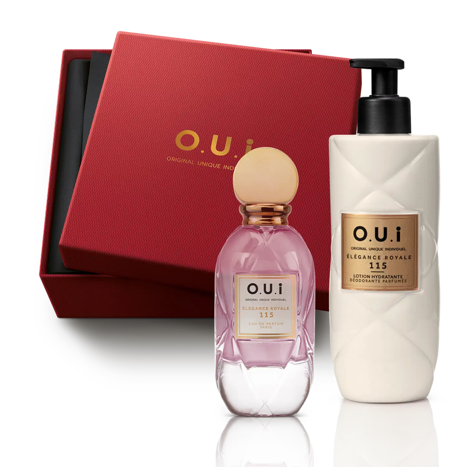Combo Élégance Royale 115: Eau De Parfum 75ml + Loção Corporal 400ml + Caixa De Presente M