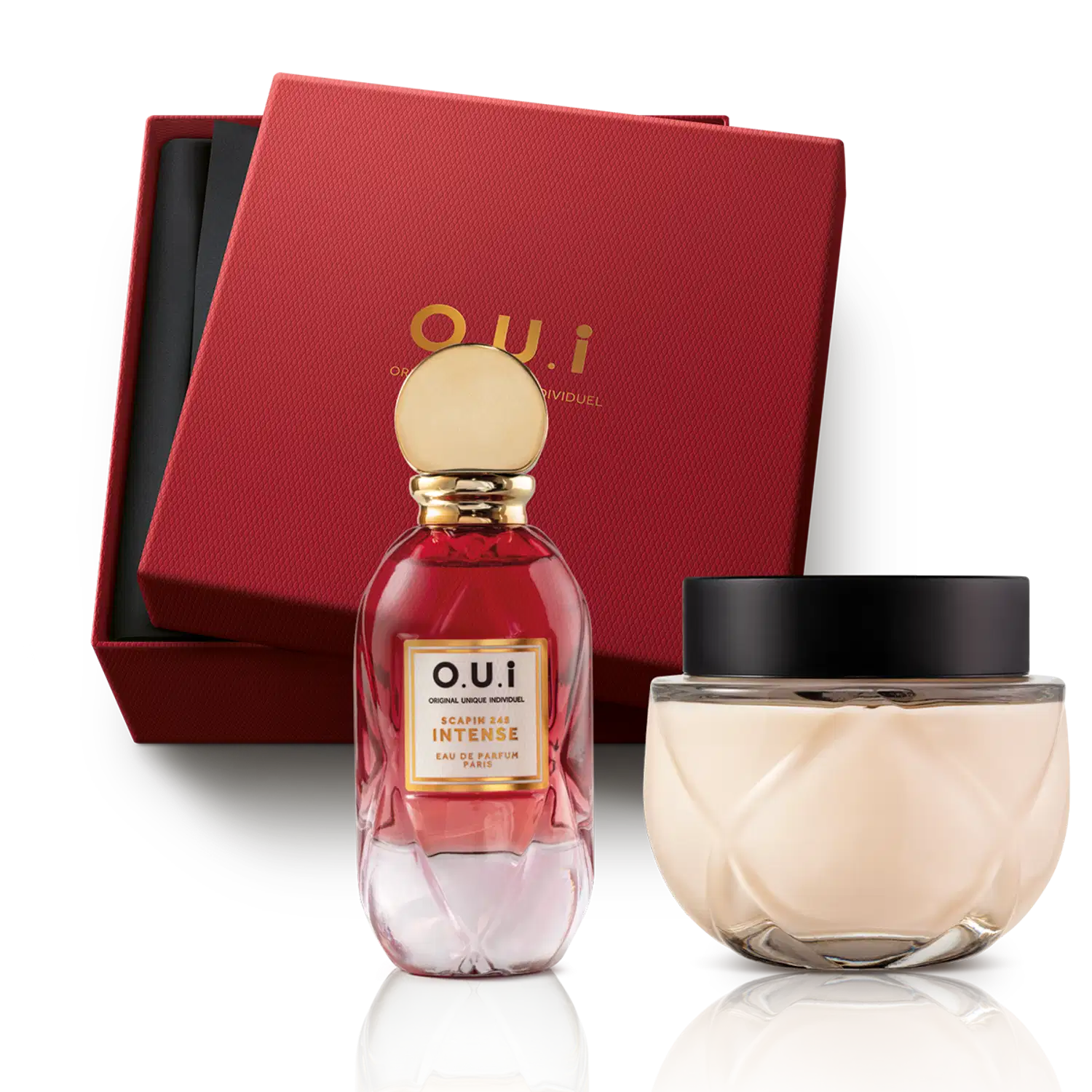Combo Scapin 245 Intense : Eau De Parfum 75ml + Creme Hidratante Desodorante Corporal 200g + Caixa De Presente M
