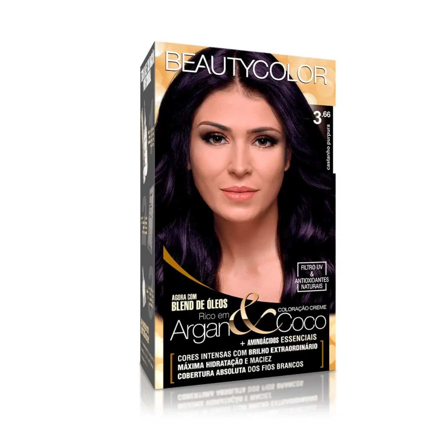 Tintura Beauty Color 3.66 Castanho Purpura