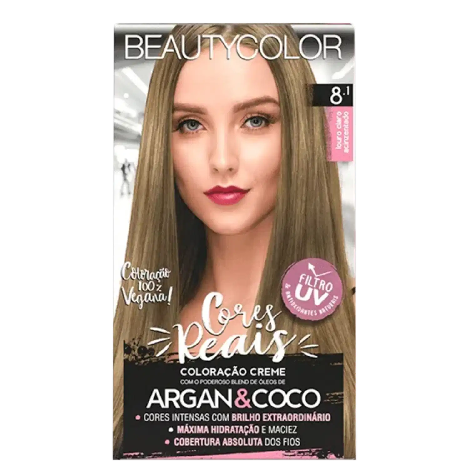 BeautyColor 8.1 Louro Claro Acinzentado - Coloração Permanente