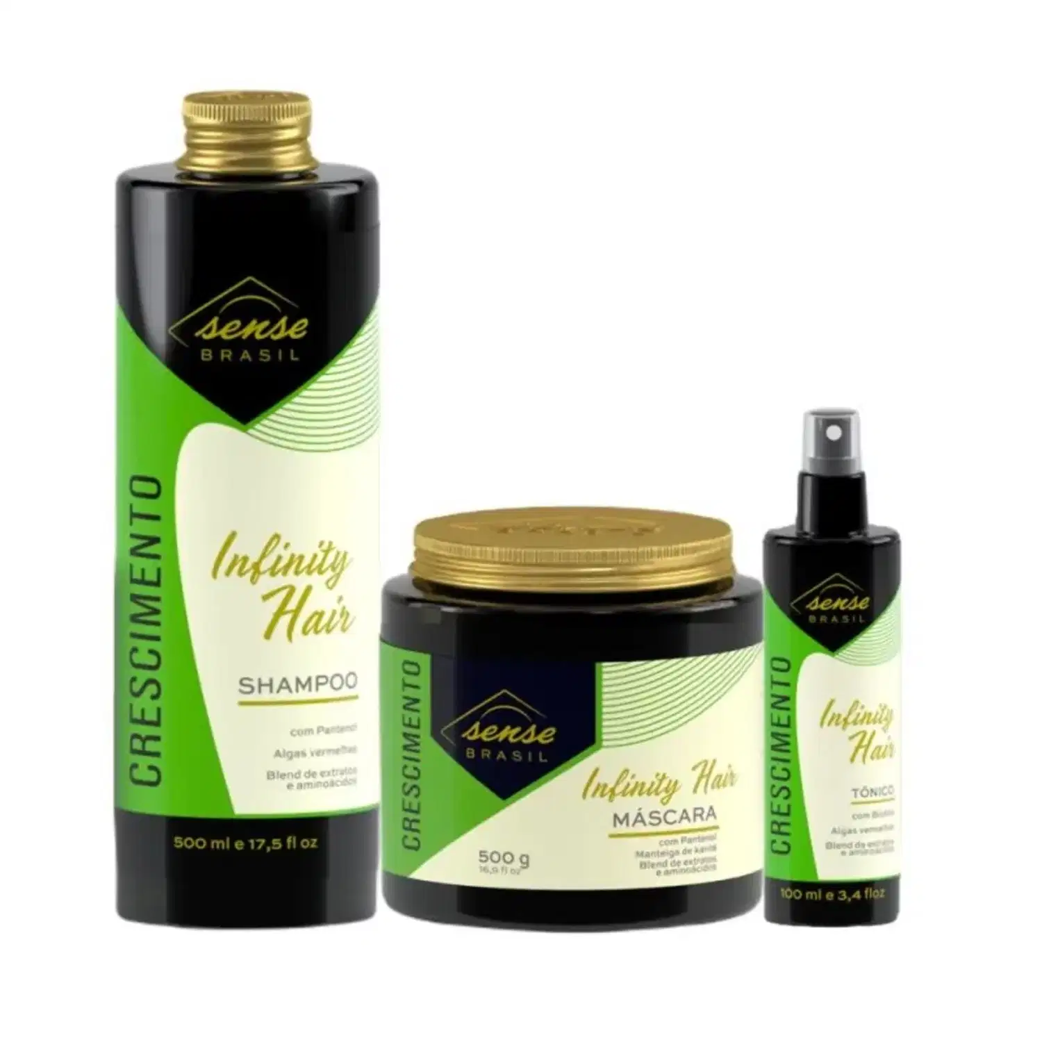 Kit Trio Sense Brasil Infinity Hair (03 produtos)
