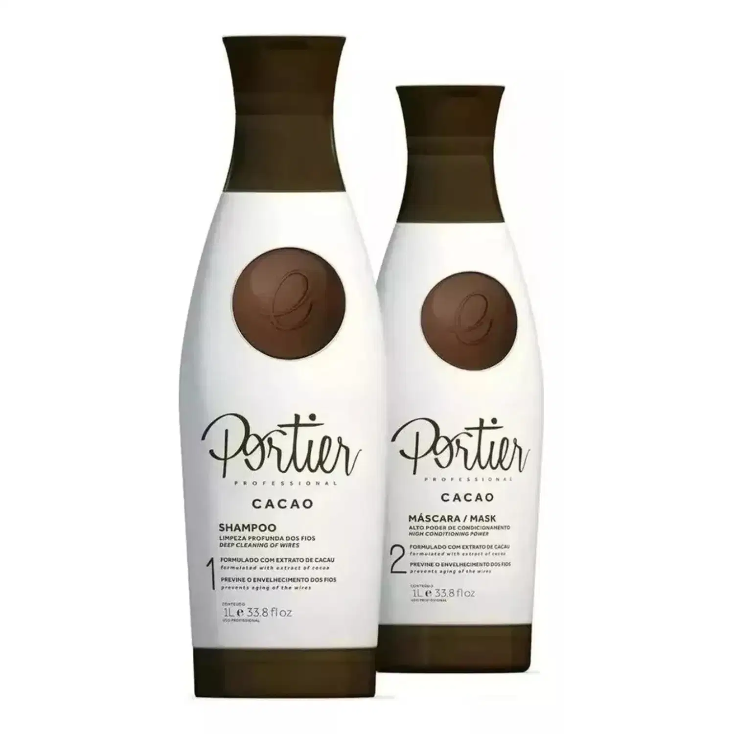 Kit Portier Cacao 2x1L - Shampoo e Mascara Hidratante