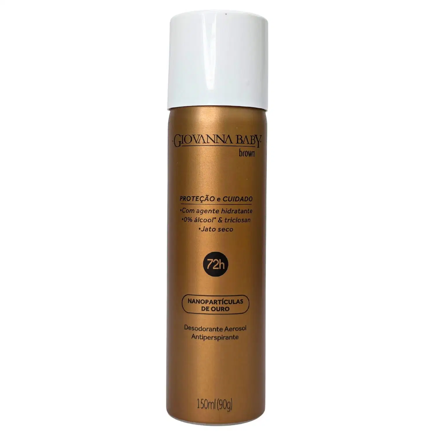 Giovanna Baby Desodorante Aerossol Nanopartículas de Ouro Brown 72h Vegano 150ml / 90g
