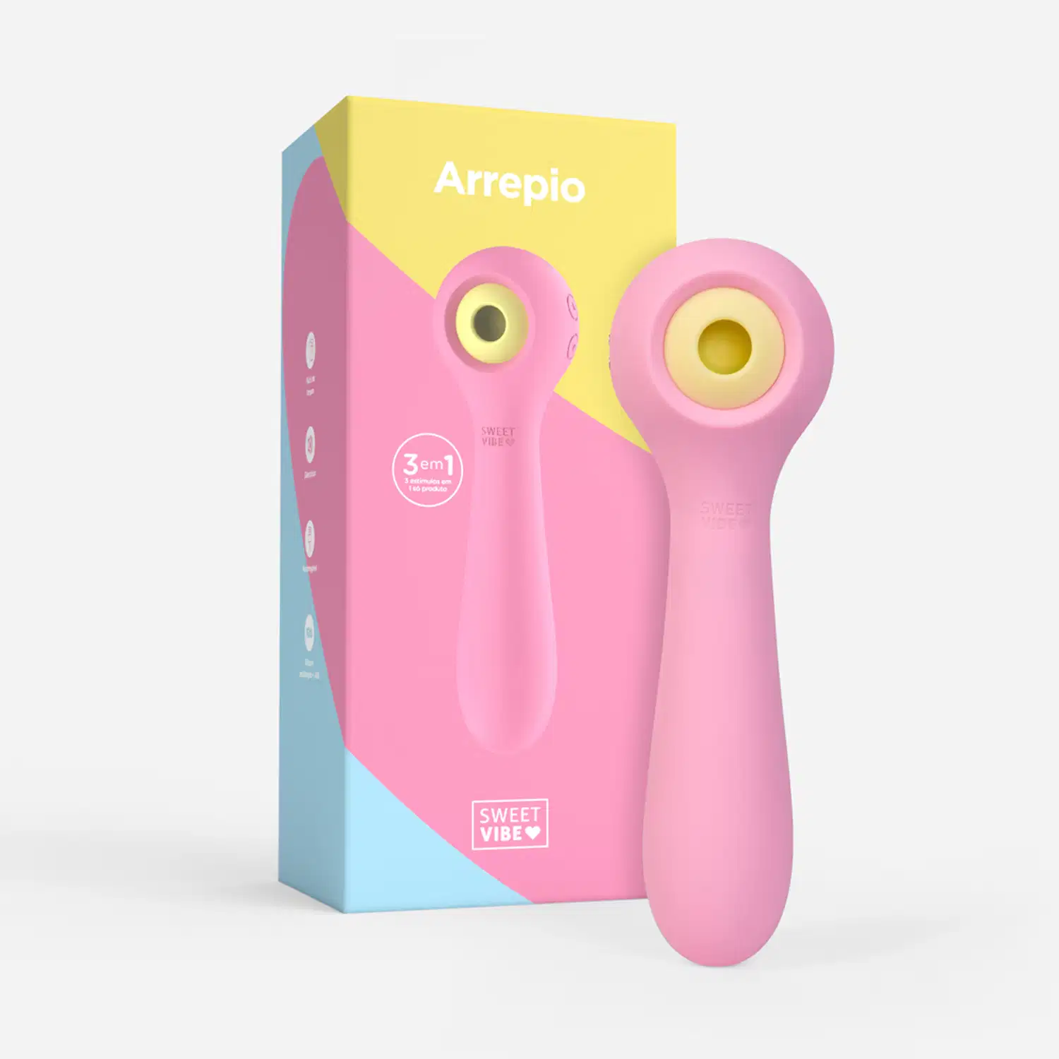 Vibrador Tripla Estimulação Recarregável Sweet Vibe Arrepio - Rosa