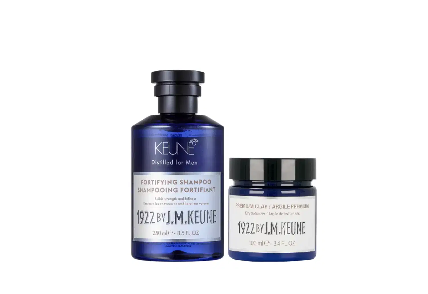 Kit Keune 1922 by J. M. Fortifying 250ml + Premium Clay - Cera Modeladora 100ml